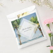 Tropische Palmboom Strand Bruiloft Bedankzakje (Gezegeld)