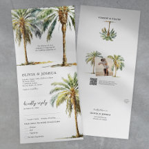 Tropische Palmboom Strand Bruiloft