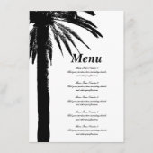 Tropische palmboom strand bruiloft menu sjabloon (Voorkant)