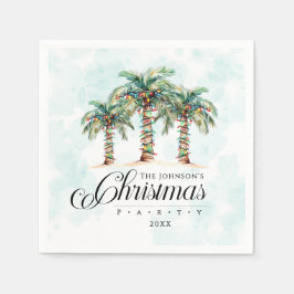 Tropische Palmboom Strand Kerstmis Servet