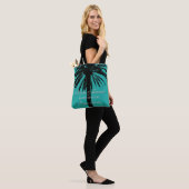 Tropische palmboom strandbruiloft bestemmingsbrij tote bag (Op model)