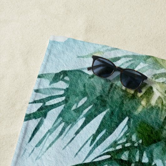 Tropische palmboom strandlaken (In situ)