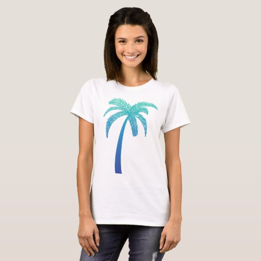 Tropische palmboom t-shirt (Voorkant volledig)