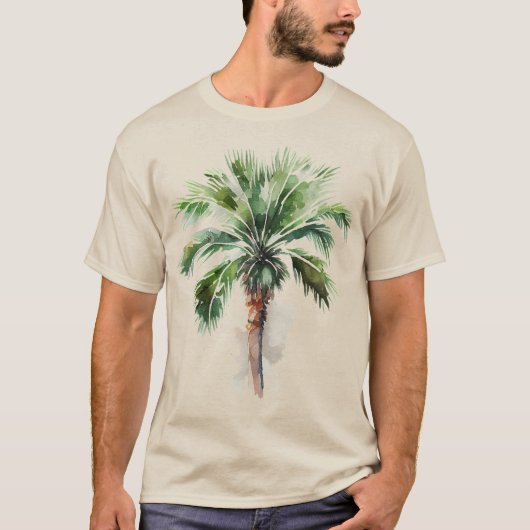 Tropische palmboom t-shirt (Voorkant)