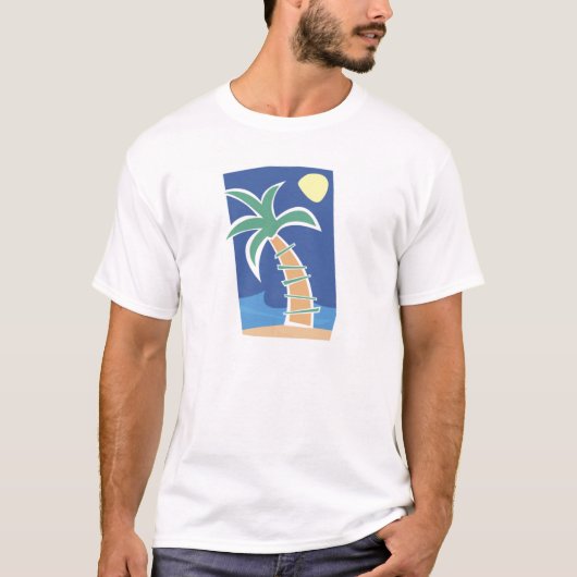 Tropische palmboom T-shirts (Voorkant)