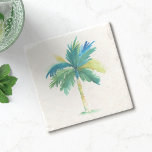 Tropische palmboom, Tiki Bar Stenen Onderzetter<br><div class="desc">Dit onderzetter van tropische palmbomen werd ontworpen met behulp van een replica van mijn originele waterverf kunst in tinten blauw, groen en turquoise. Ideaal voor je tiki bar en maakt geweldige thuiscadeaus voor keuken of bast voor je strand of vakantiehuis. Ontworpen door: Victoria Grigaliunas Ga voor meer informatie naar www.zazzle.com/dotellabelle...</div>