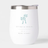 Tropische palmboom trouwfeest cadeau (Links)