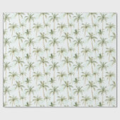 Tropische Palmboom Trouwfeest Cadeaupapier (Vlak)