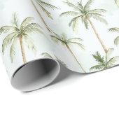 Tropische Palmboom Trouwfeest Cadeaupapier (Rol Hoek)