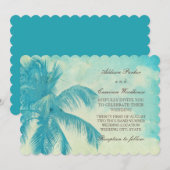  tropische palmboom | Turquoise Wedding Kaart (Voorkant / Achterkant)