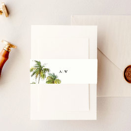 Tropische palmboom uitnodigingen wikkel