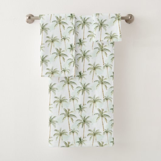 Tropische Palmboom Verjaardag Bad Handdoek (Insitu)