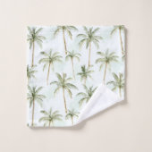 Tropische Palmboom Verjaardag Bad Handdoek (Wasdoekje)