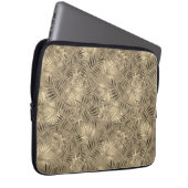 Tropische palmboom verlaat patroongoud laptop sleeve (Voorkant Rechts)