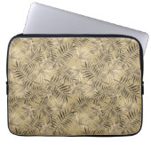 Tropische palmboom verlaat patroongoud laptop sleeve (Voorkant)