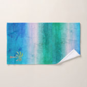 Tropische palmboom Verstoorde oceaanbedekking Bad Handdoek (Handdoek)