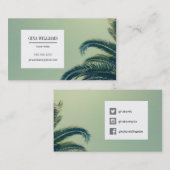 Tropische palmboom visitekaartje (Voorkant / Achterkant)