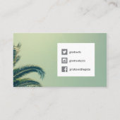 Tropische palmboom visitekaartje (Achterkant)