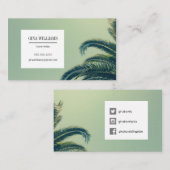 Tropische palmboom visitekaartje (Voorkant / Achterkant)