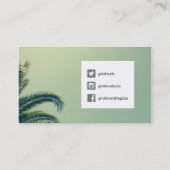 Tropische palmboom visitekaartje (Achterkant)