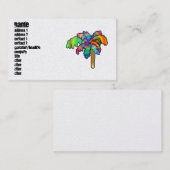 Tropische palmboom visitekaartje (Voorkant / Achterkant)