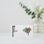 Tropische palmboom visitekaartje (Staand voorkant)