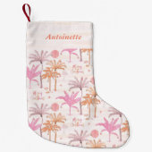 Tropische palmboom Vrolijk kerstfeest gepersonalis Kleine Kerstsok (Voorkant)