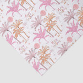 Tropische palmboom vrolijk kerstfeest tissuepapier (Detail)
