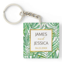 Tropische palmboom Weddenschap voor acrylplein