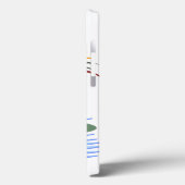 Tropische palmboom, zon, golven Case-Mate iPhone case (Achterkant / Links)