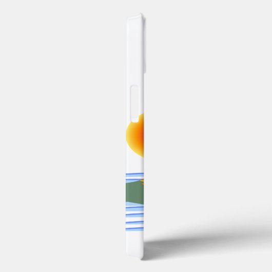 Tropische palmboom, zon, golven Case-Mate iPhone case (Achterkant / Rechts)