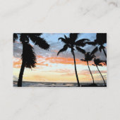 Tropische palmboom zwart-wit visitekaartje (Achterkant)