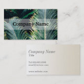 Tropische palmboombladeren, exotische foto visitekaartje (Voorkant / Achterkant)