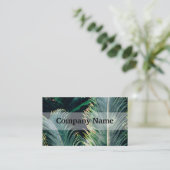 Tropische palmboombladeren, exotische foto visitekaartje (Staand voorkant)