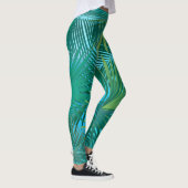 Tropische palmboombladeren Oerwoud groen Leggings (Rechts)