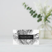 Tropische palmboombladeren visitekaartje (Staand voorkant)