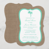 Tropische palmboombuik Vrijgezellenfeest Kaart (Voorkant / Achterkant)