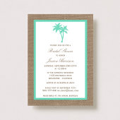 Tropische palmboombuik Vrijgezellenfeest Kaart