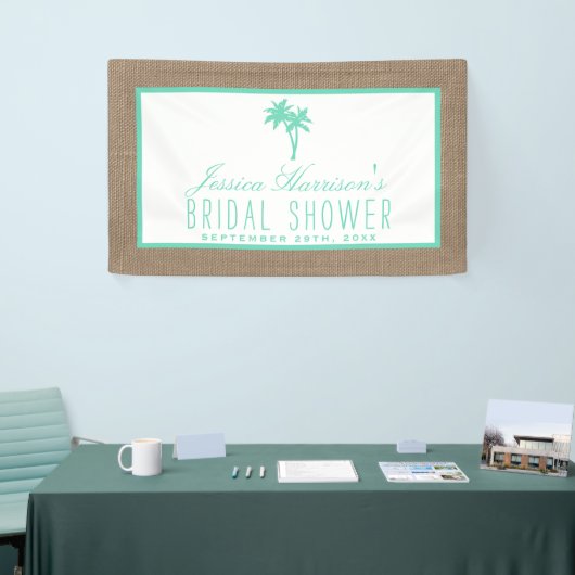 Tropische palmboombuik Vrijgezellenfeest Spandoek (Beurs)