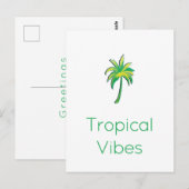 Tropische palmboomkaart  briefkaart (Voorkant / Achterkant)