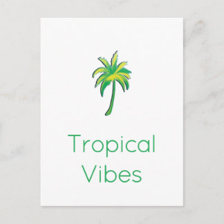 Tropische palmboomkaart briefkaart
