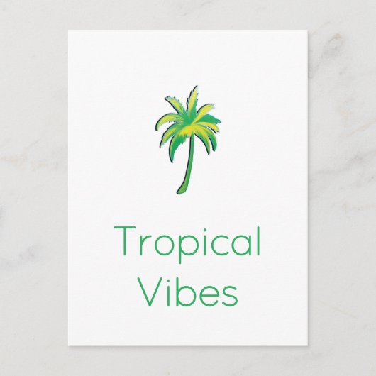 Tropische palmboomkaart  briefkaart (Voorkant)