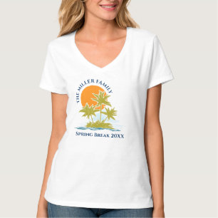 Tropische palmboomklep Zonnekletjes Aangepast T-shirt