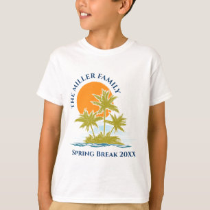 Tropische palmboomklep Zonnekletjes Aangepast T-shirt