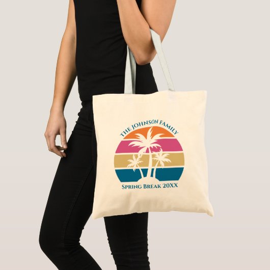 Tropische palmboomklep Zonnekletjes Aangepast Tote Bag (Voorkant (product))