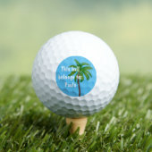 Tropische palmboommonogram golfballen (Insitu Shirt)