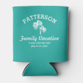 Tropische palmboomrempel zomerbaanreis blikjeskoeler (Voorkant)