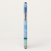 Tropische palmboomstrand iPhone X cover (Achterkant/links)