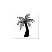 Tropische palmboomvloerbedekking Paradise Vacature Rubberstempel (Afrduk)