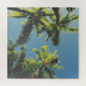 Tropische palmboomzomerparadijs legpuzzel (Horizontaal)